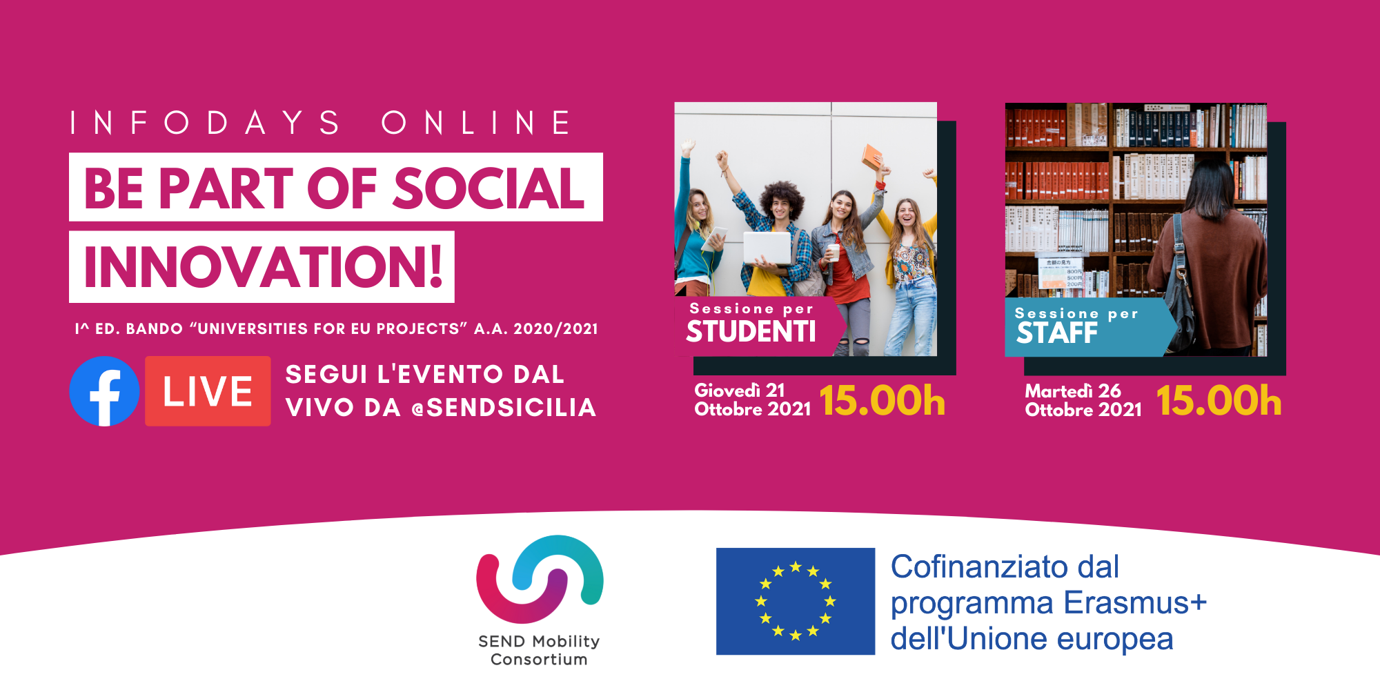 INFODAY ONLINE: Bando Erasmus+ del Consorzio SEND